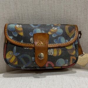 Dooney & Bourke Vintage Bee Patterned Wristlet or Clutch